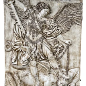 Cuadro San Miguel Arcángel en blanco de 127 cm