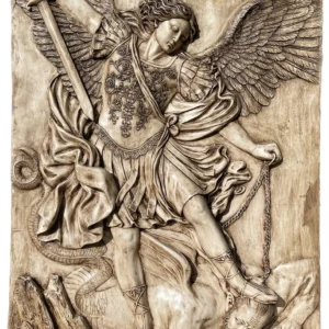 Cuadro San Miguel Arcángel línea dorada de 127 cm
