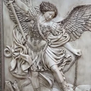 Cuadro San Miguel Arcángel en blanco de 147 cm