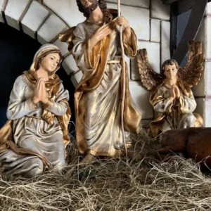 Pesebre línea dorada 100 cm