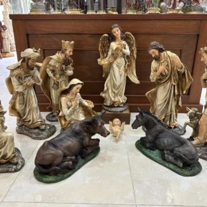 Pesebre línea dorada 50 cm